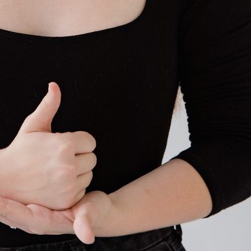 A thumbs-up gesture